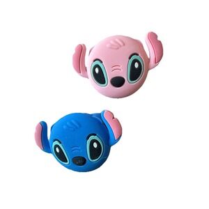 Stitch AirPod CaseFor AirPod  Pink And Blue Pin To Their Shirt T3